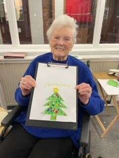 Christmas poster from resident Martha Murray.