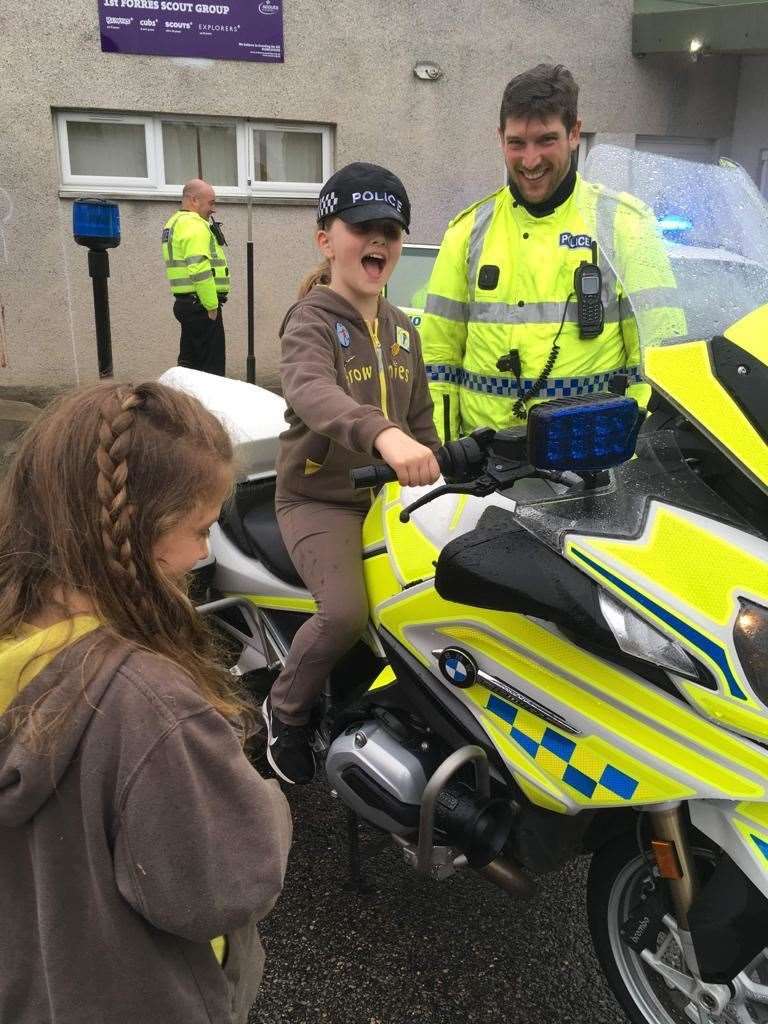 Trying out the motorbike for size, testing the lights, sirens and checking that the radio communications were working.