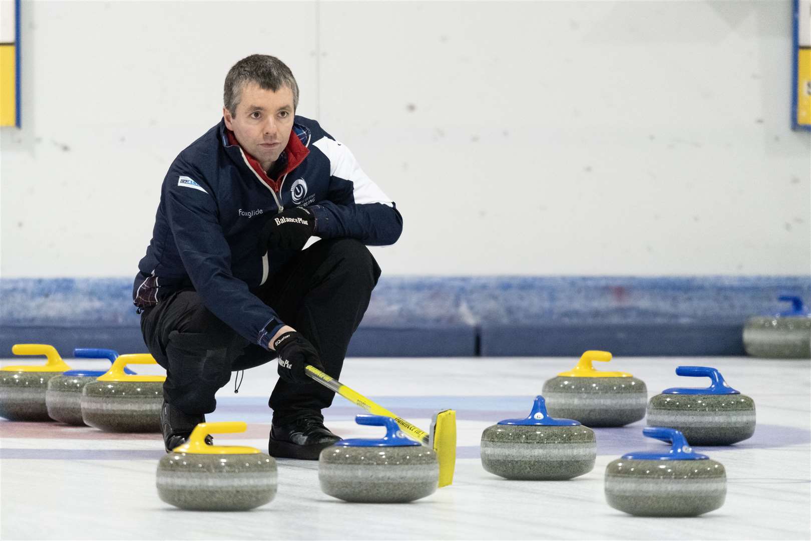 Ally Fraser in curling action. Picture: Beth Taylor.