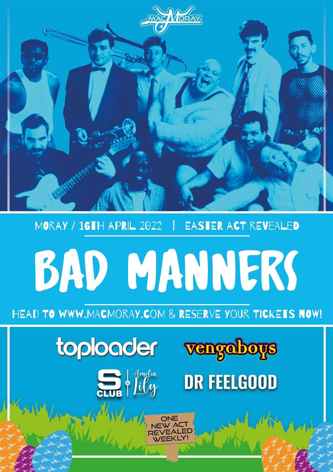 70s ska band Bad Manners have been added to the MacMoray Family Easter Festival line-up.