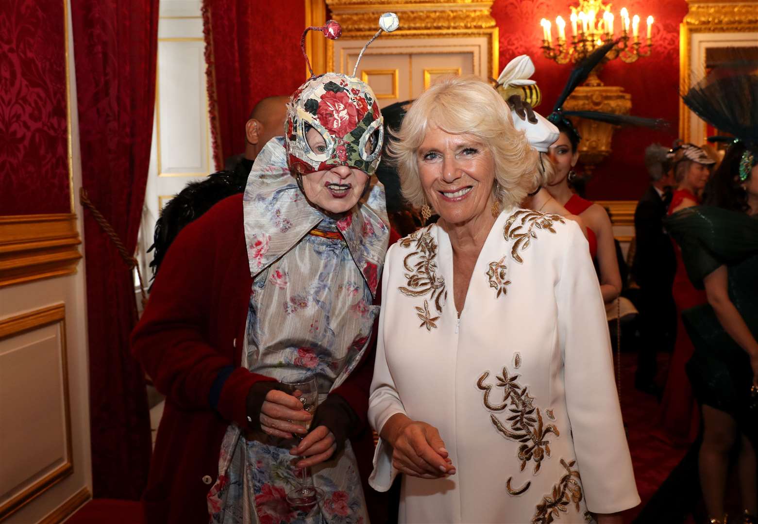The then Duchess of Cornwall with Dame Vivienne Westwood (Chris Jackson/PA)