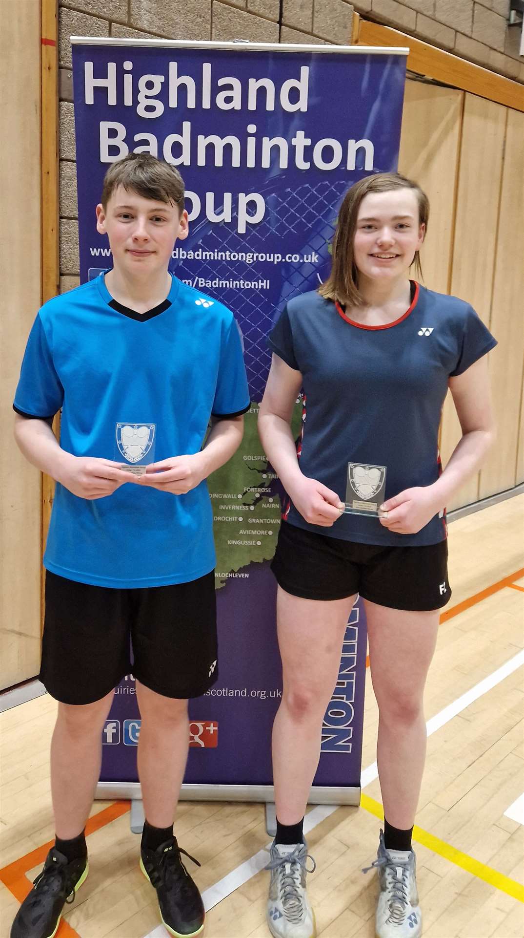 Callum McWhirter (left) and Sophie Mackenzie both won clean sweeps in the Highland tournament.