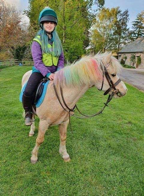 Esme rainbowed her pony for a Thursday clap for the NHS.