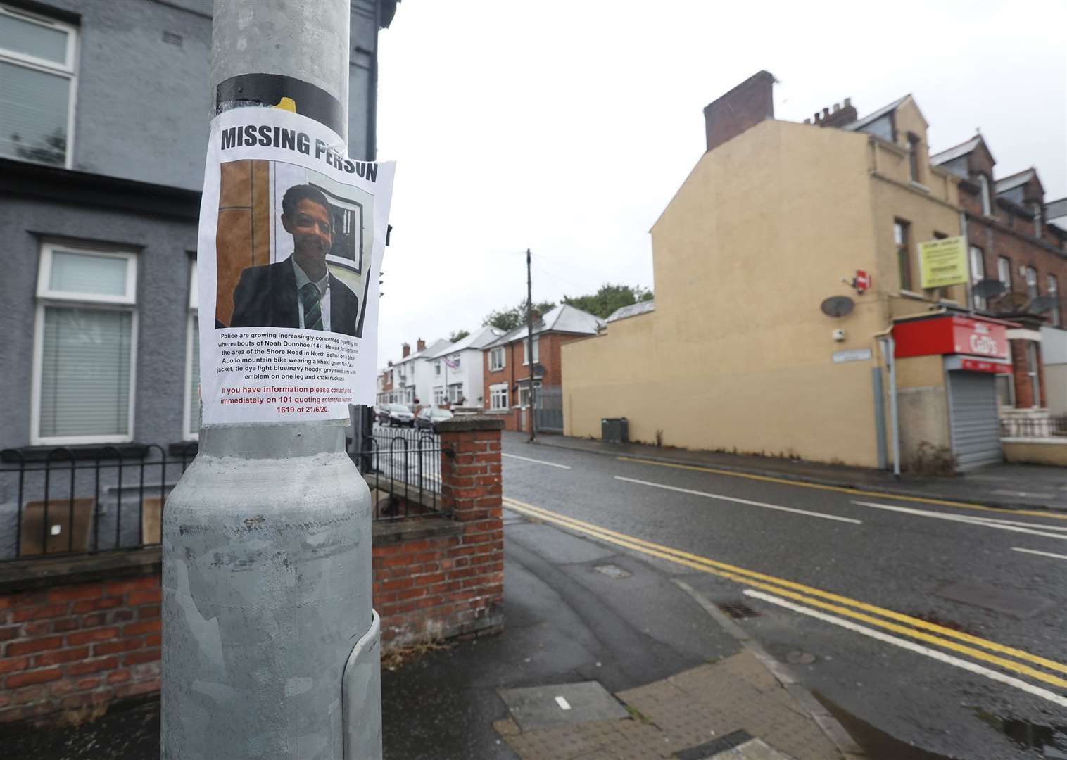 Noah Donohoe was last seen in the Northwood Road area in Belfast (Jim Corr/PA)