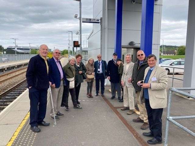 Members of the group arrive in Forres for their visit.