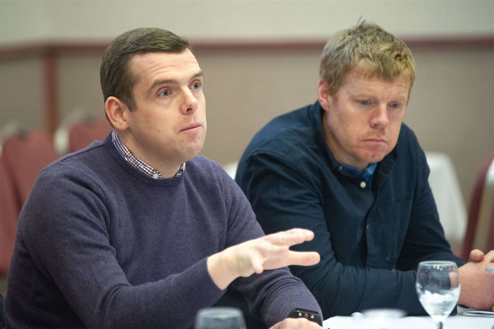 Moray Conservative MP Douglas Ross (left) and Scottish Conservative MSP candidate for Moray Tim Eagle. Picture: Daniel Forsyth.
