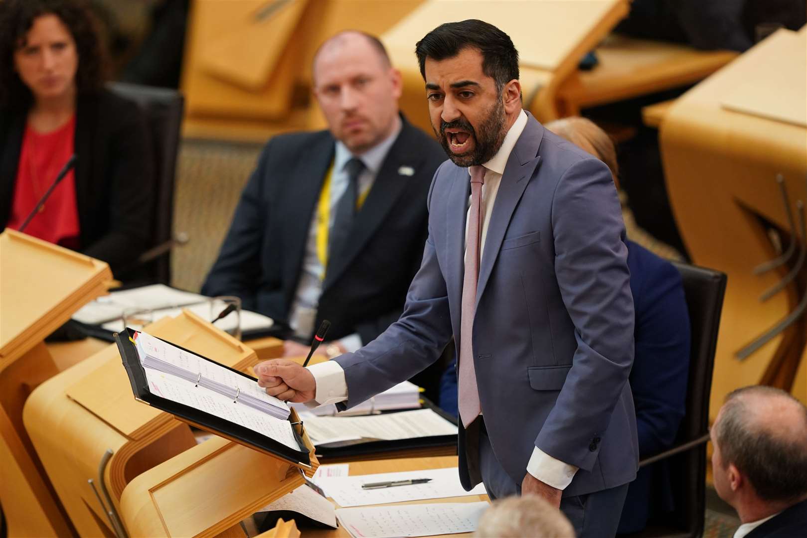Humza Yousaf said a planned carbon capture and storage project in Aberdeenshire had been ‘relegated’ by the UK Government (PA)