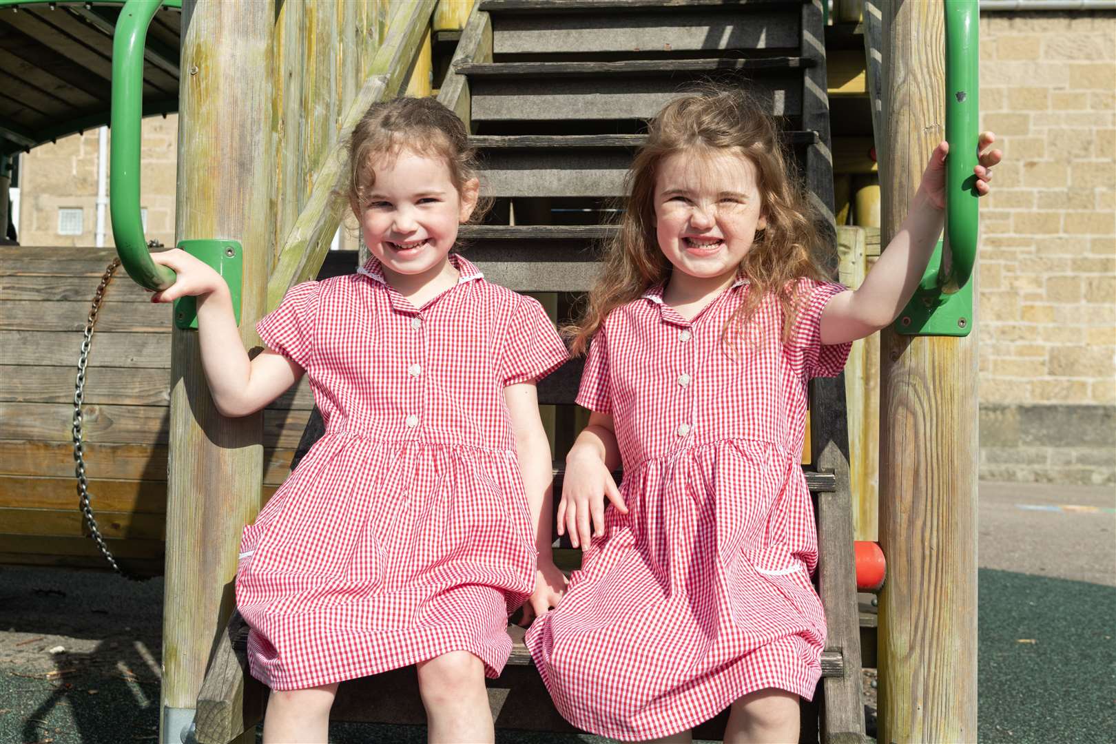 Evie and Eleanor Robertson are pupils at West End Primary in Elgin. Picture: Beth Taylor.