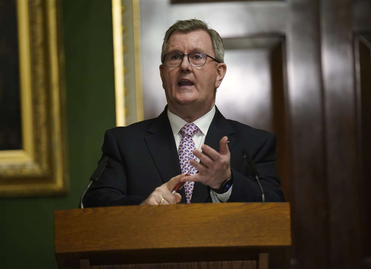DUP leader Sir Jeffery Donaldson said the vote would be a ‘watershed moment’ for the Assembly (Niall Carson/PA)