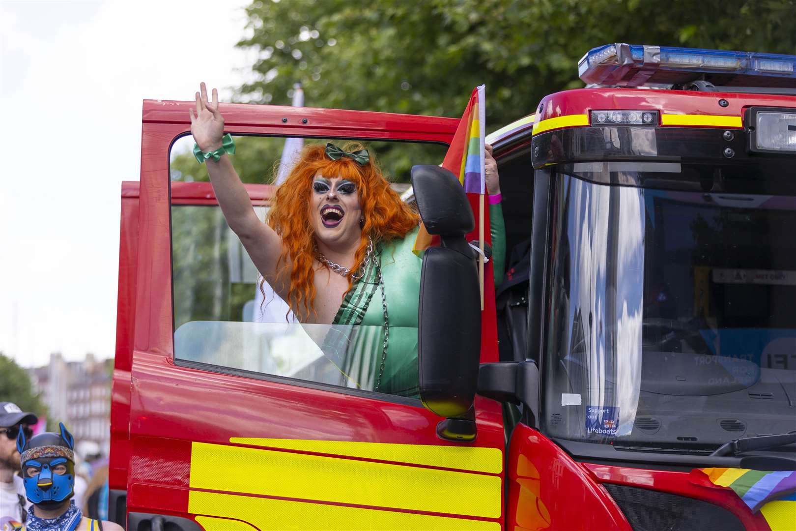 Letitia Delish takes part in the Dublin Pride Parade, which was taking place for the first time since the start of the pandemic (Gary Ashe/PA)