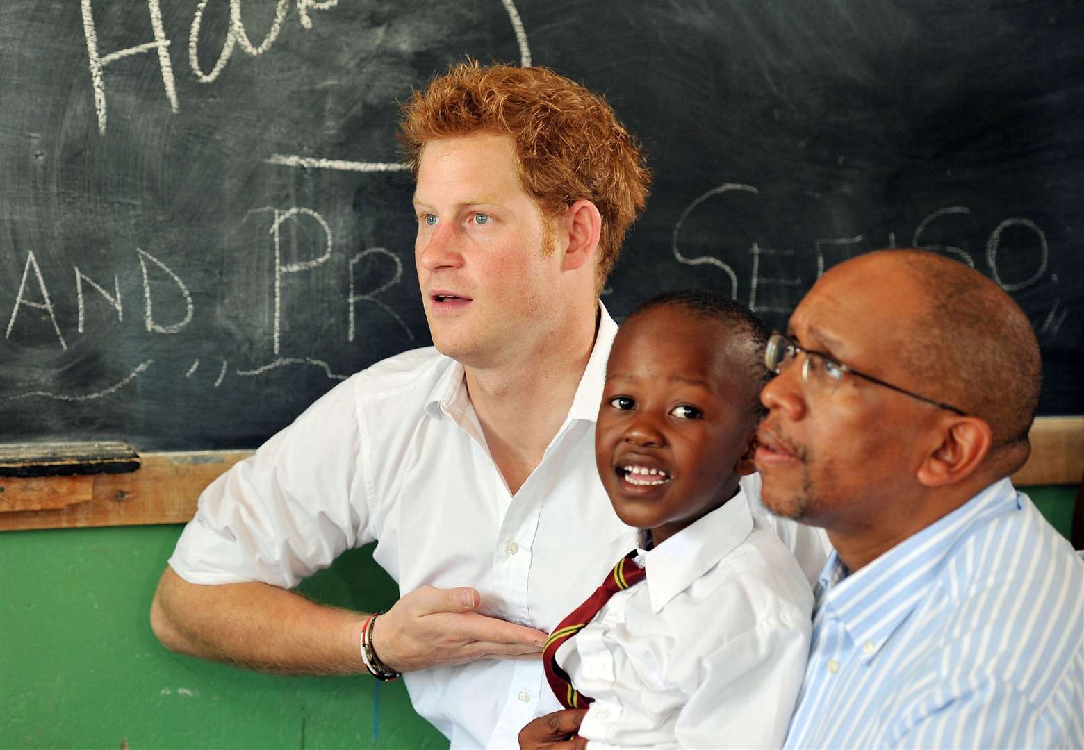 Harry and Lesotho’s Prince Seeiso (right) (John Stillwell/PA)