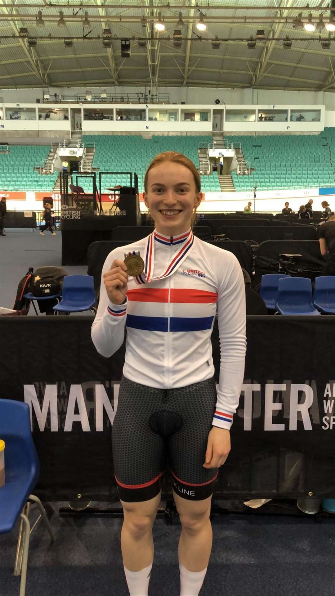Lauren with one of her British Championships gold medals.
