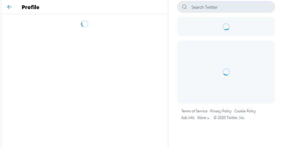 Screen grab from Twitter on Thursday evening, showing a feed not loading after users reported issues with the social media network (PA).
