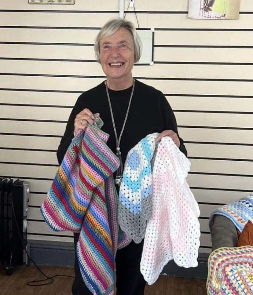 Kathleen Jackson, the founder of the Knit and Natter group in Kippax (Kathleen Jackson/PA)
