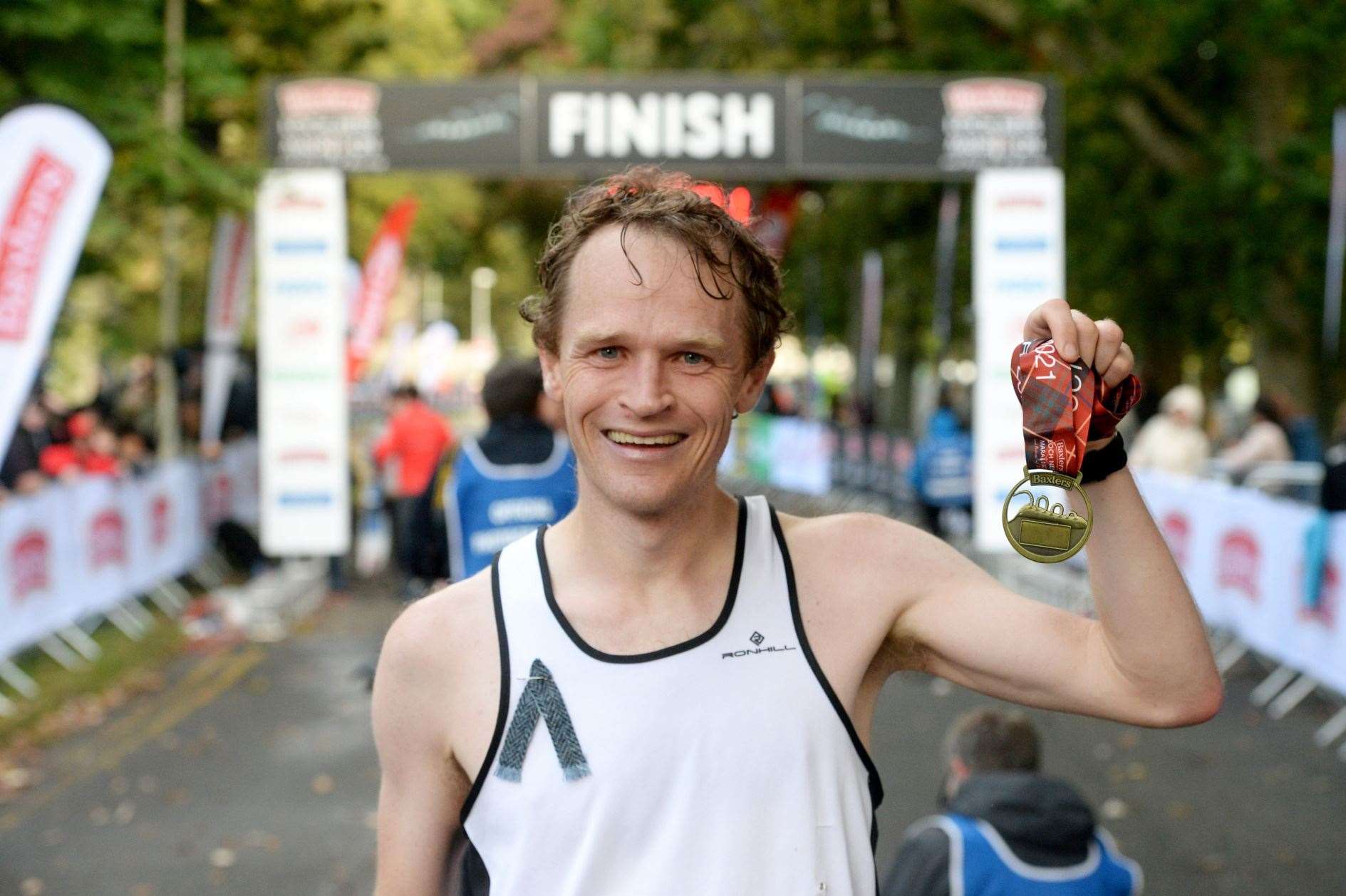 Loch Ness Marathon winner Stuart Livingstone. Picture: James Mackenzie.