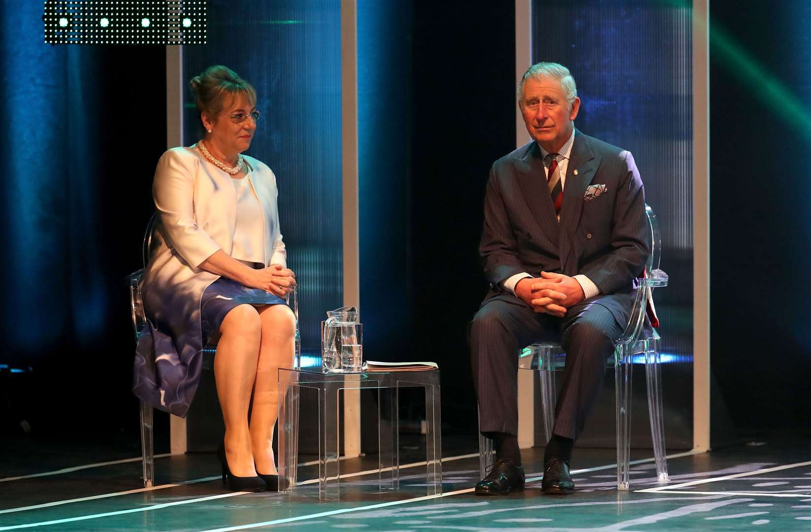 Dame Martina Milburn, chief executive of the Prince’s Trust, with the King (Chris Jackson/OA)