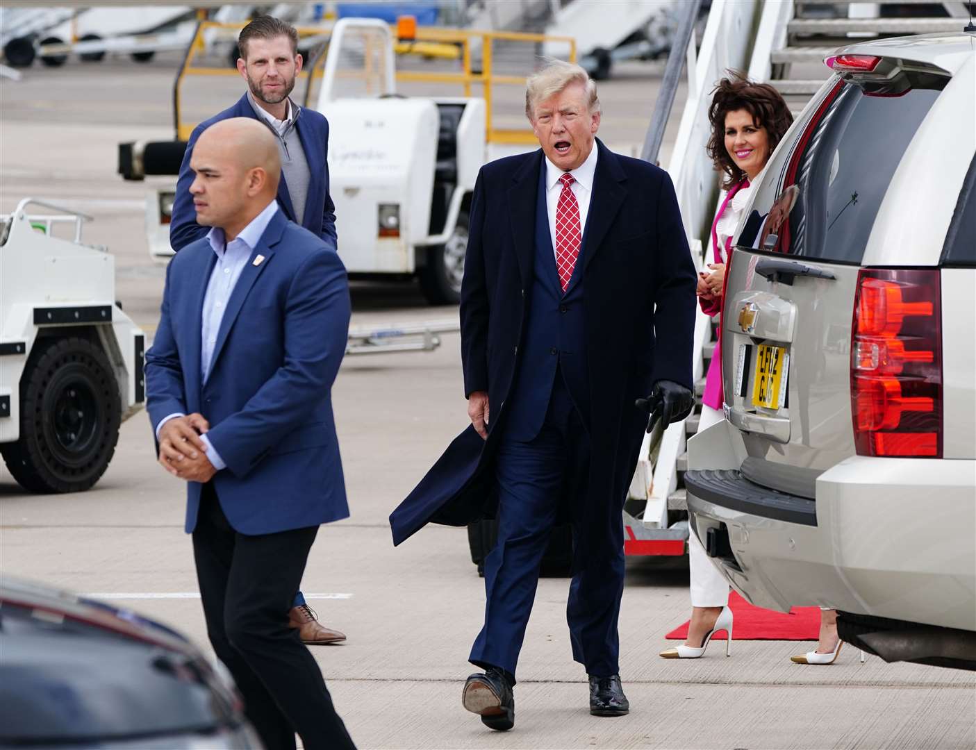 The former US president arrived in Aberdeen on Monday (Jane Barlow/PA)