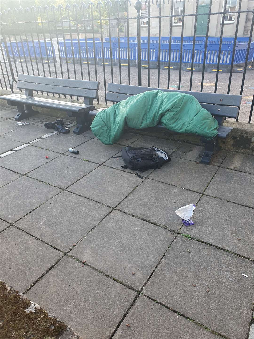 Graham Murdoch attempted to call the police twice to have a rough sleeper removed before young pupils arrived for school.