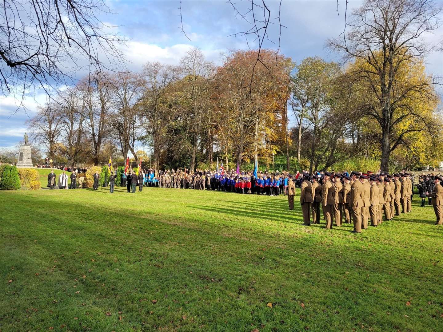 Last year’s Remembrance event at the War Memorial on Market Green.
