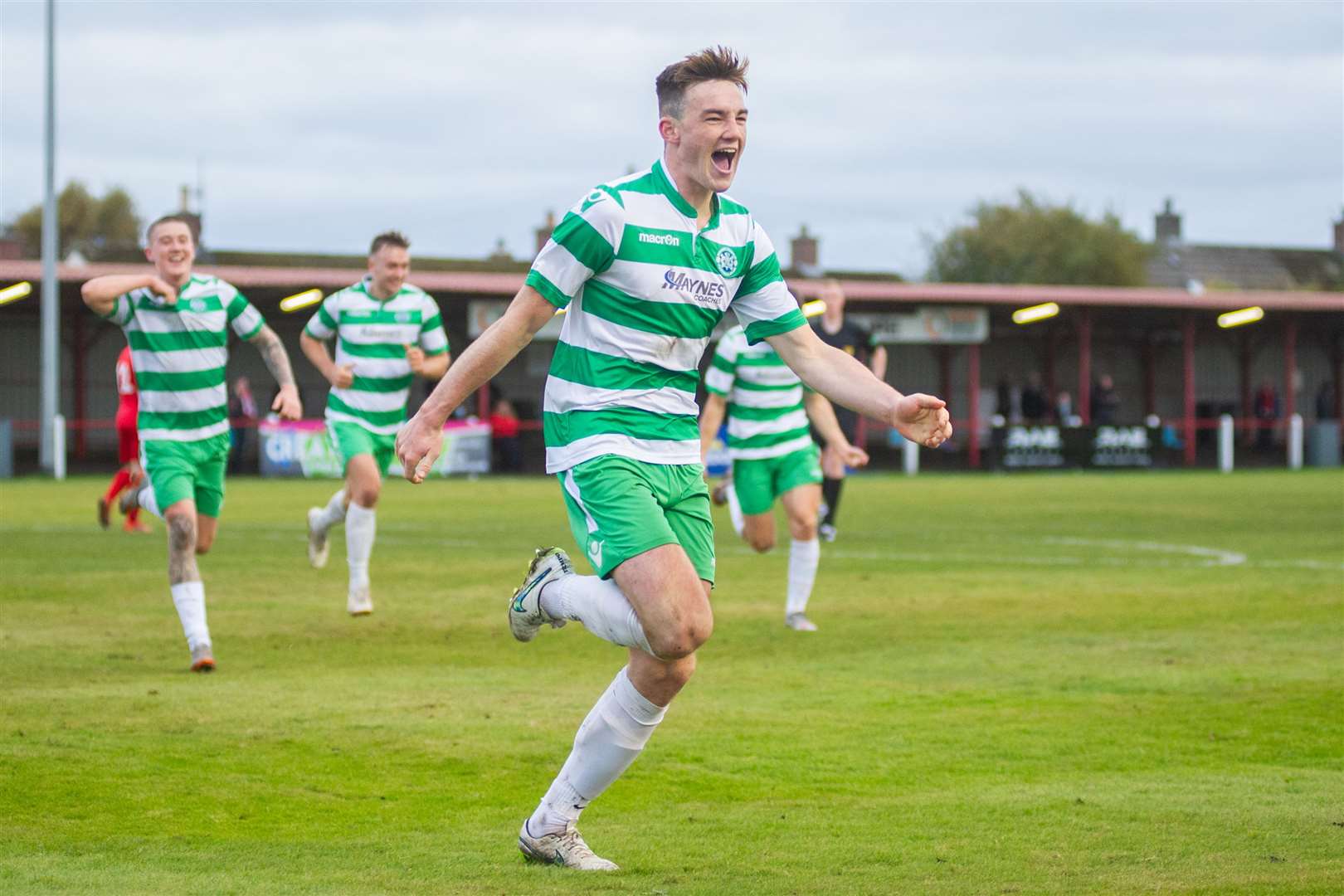 Jack Murray kept Buckie Thistle in the title race with his last gasp equaliser against Wick Academy. .Picture: Daniel Forsyth..