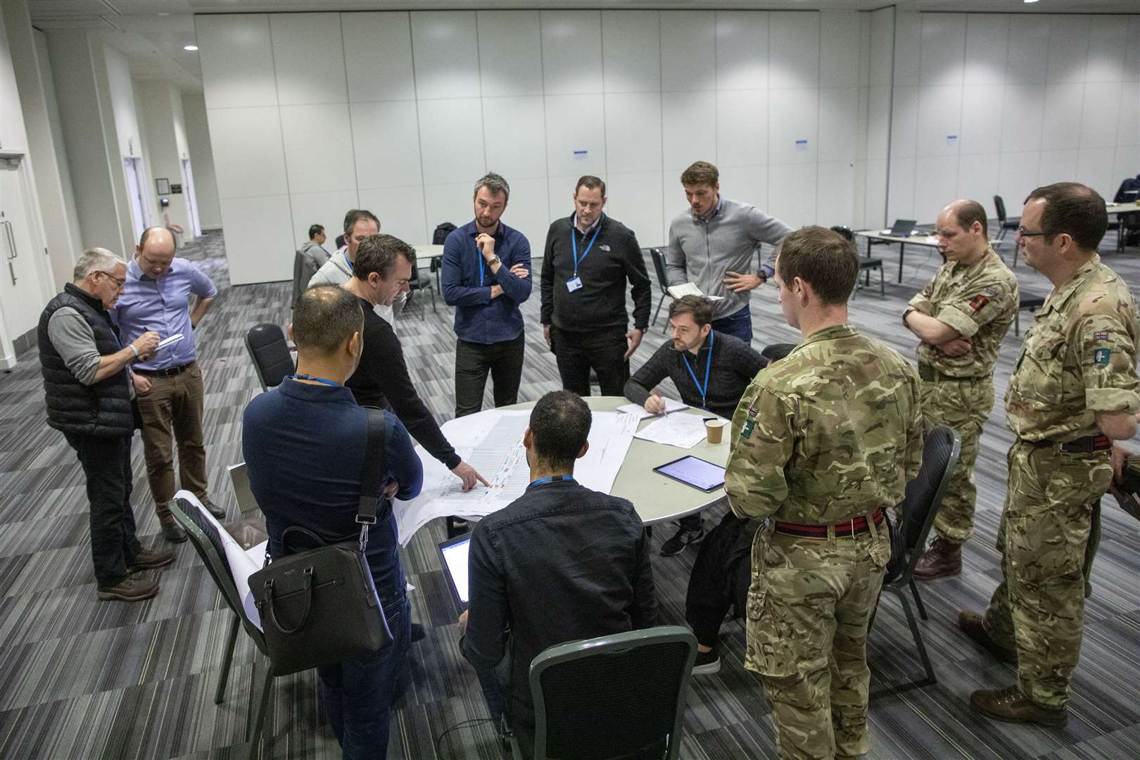 Military aid to the civil authorities has been carried out throughout the coronavirus pandemic, including during the construction of a temporary hospital at the ExCel in London, March 2020 (Dave Jenkins/MoD/PA)