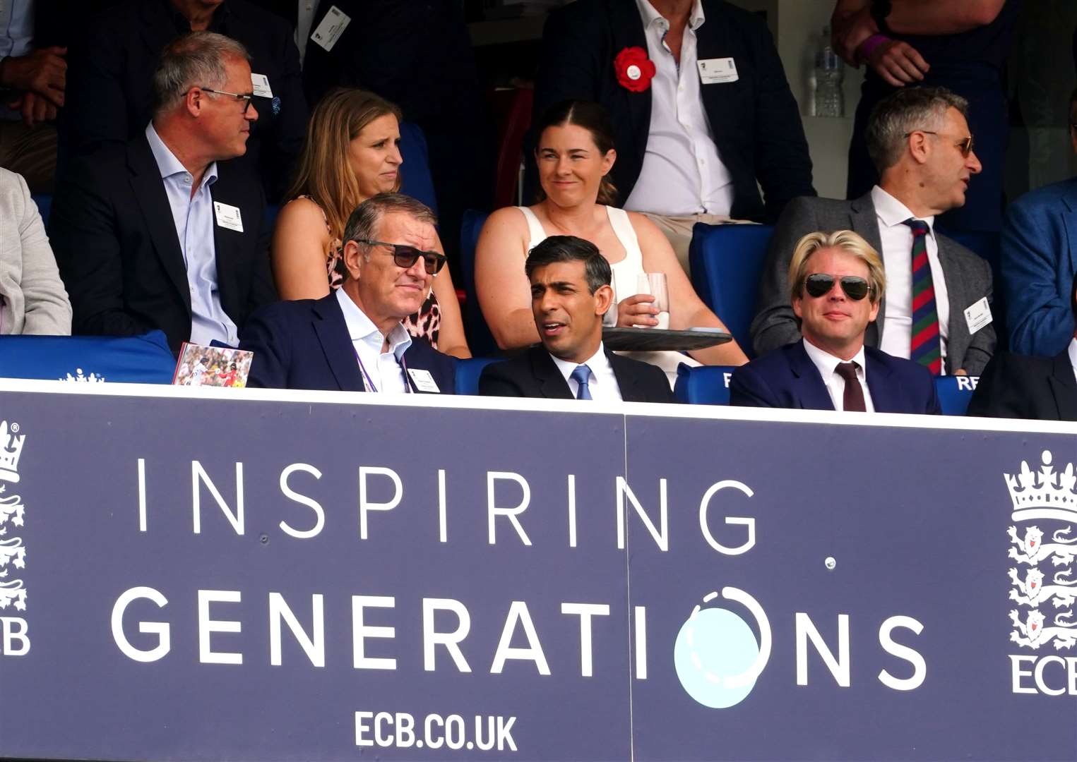 Prime Minister Rishi Sunak attended Lord’s on Saturday for the second Test of the men’s Ashes series (Mike Egerton/PA)