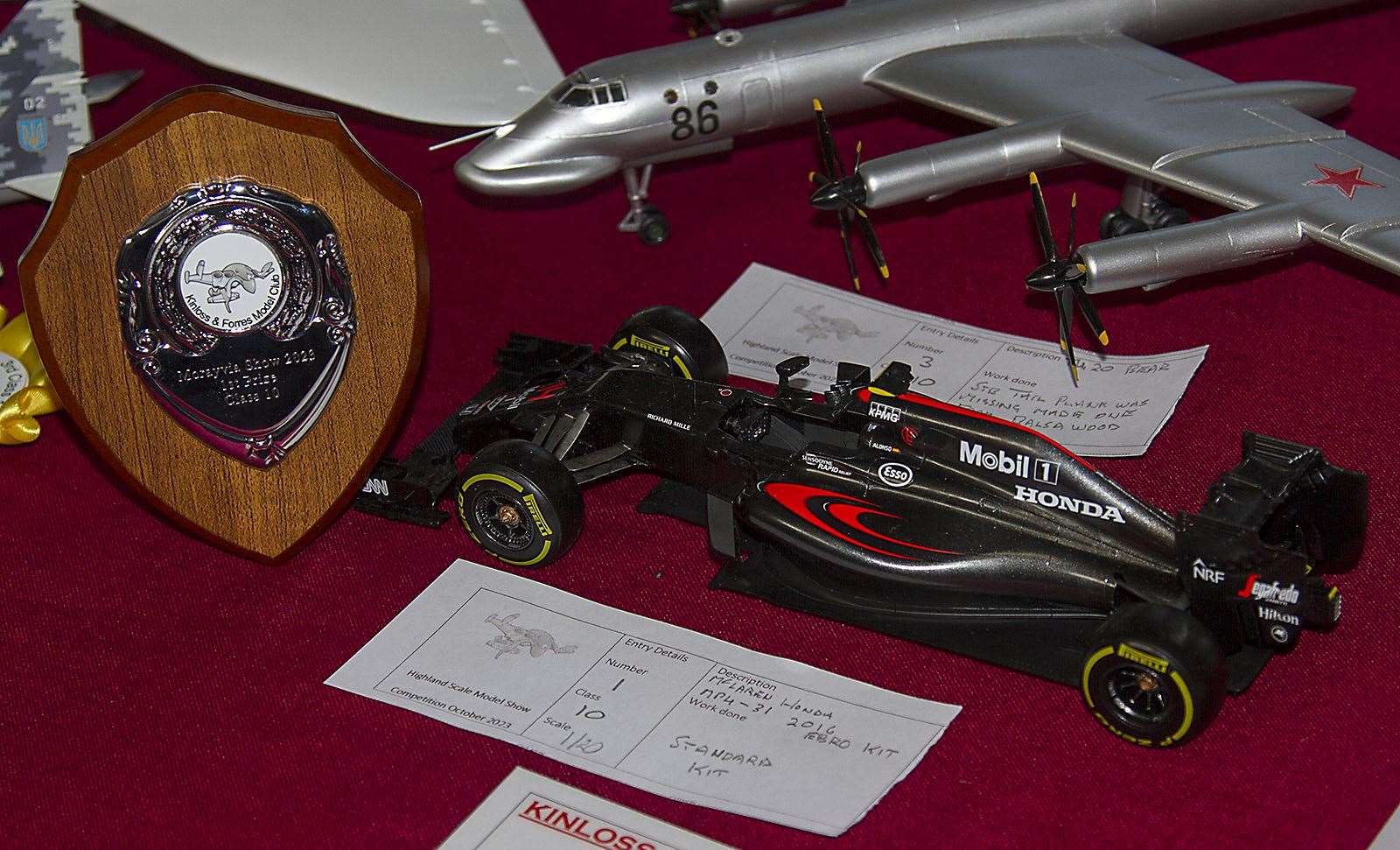 The McLaren Honda F1 car which won the Junior Class for local Forres lad Dylan Fraser.
