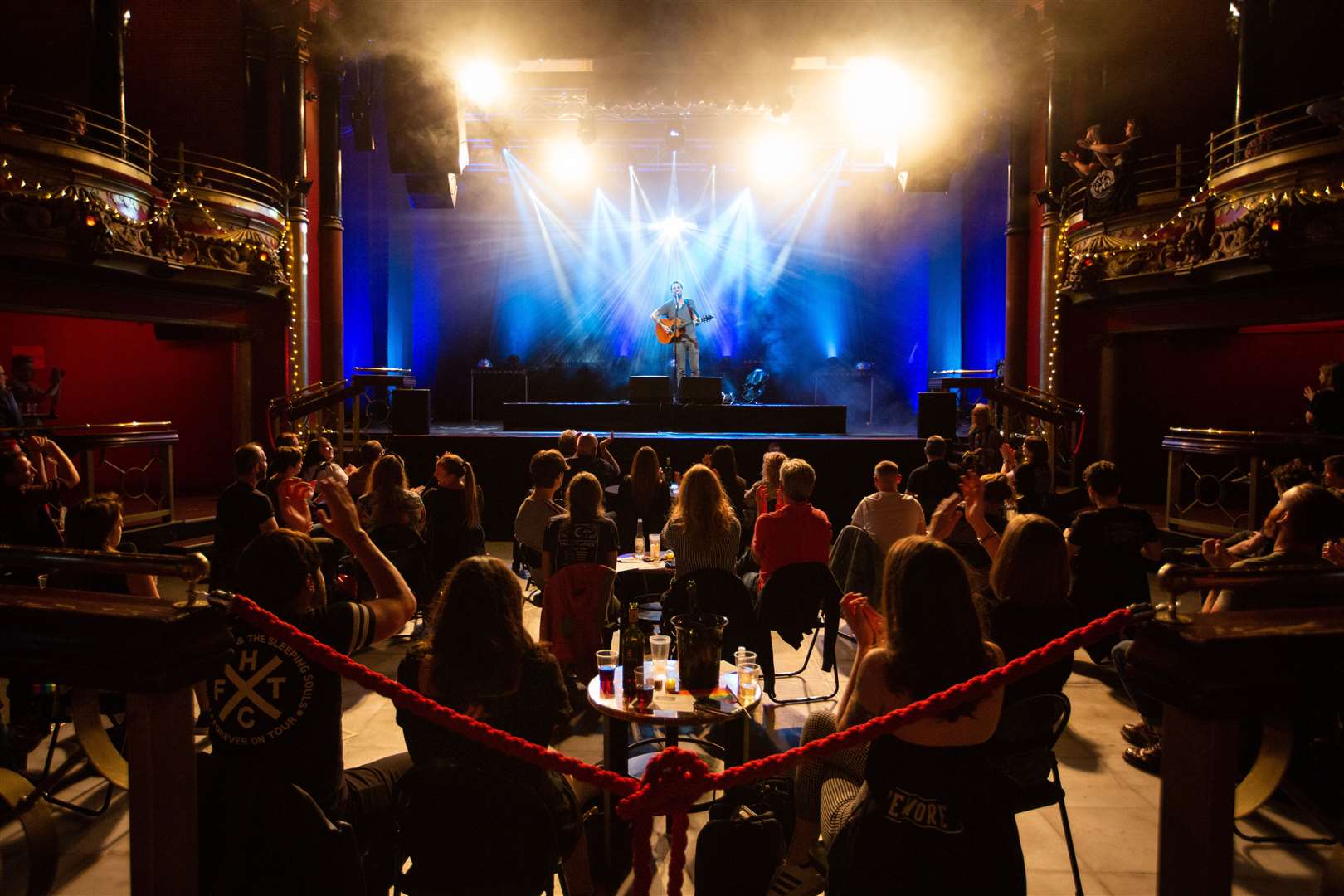 A socially distanced audience at the Clapham Grand in London (Corinne Cumming/PA)