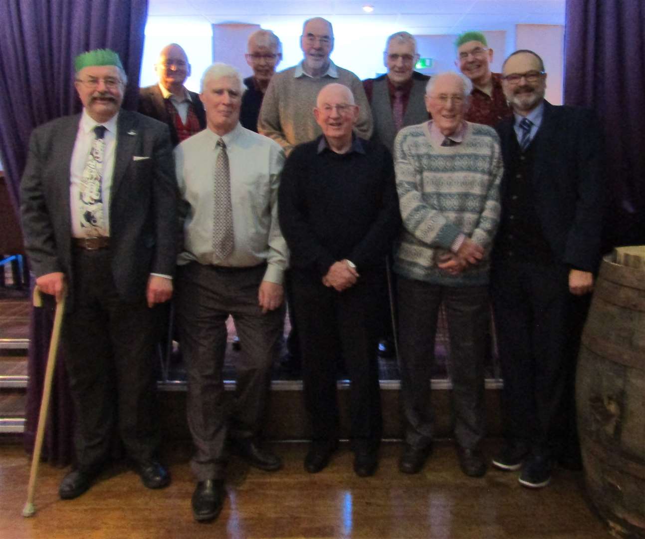 Forres Men's Shed at their own Christmas meal in the Mosset.