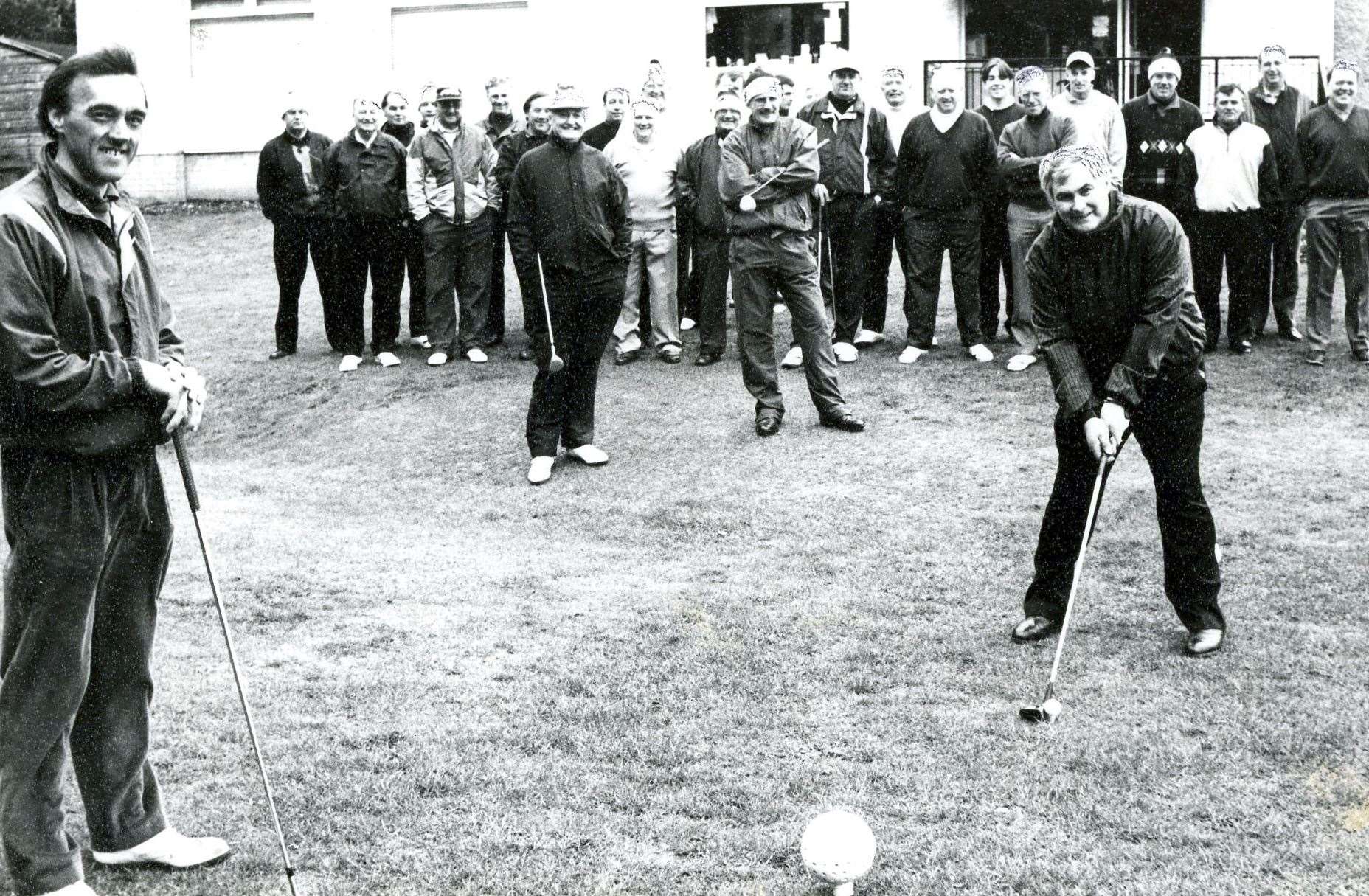The 1st tee at Forres Golf Club, March 1995.