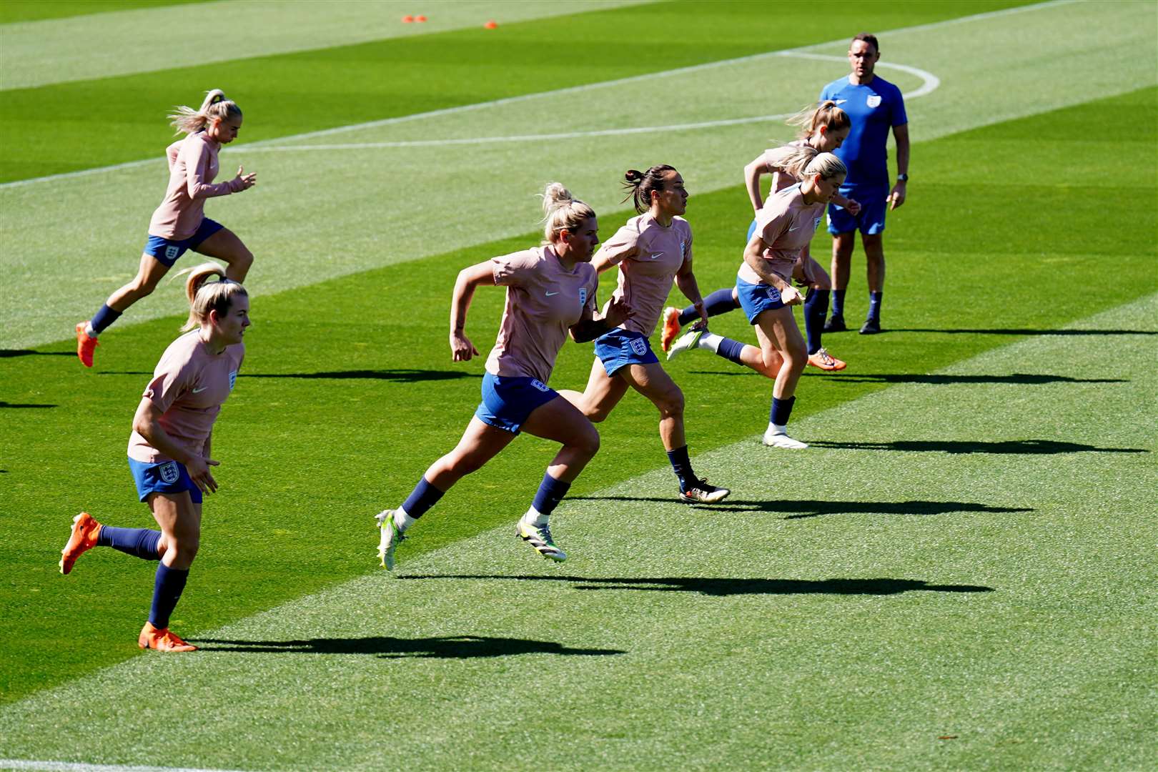 A training session at the Central Coast Stadium in Gosford (Zac Goodwin/PA)