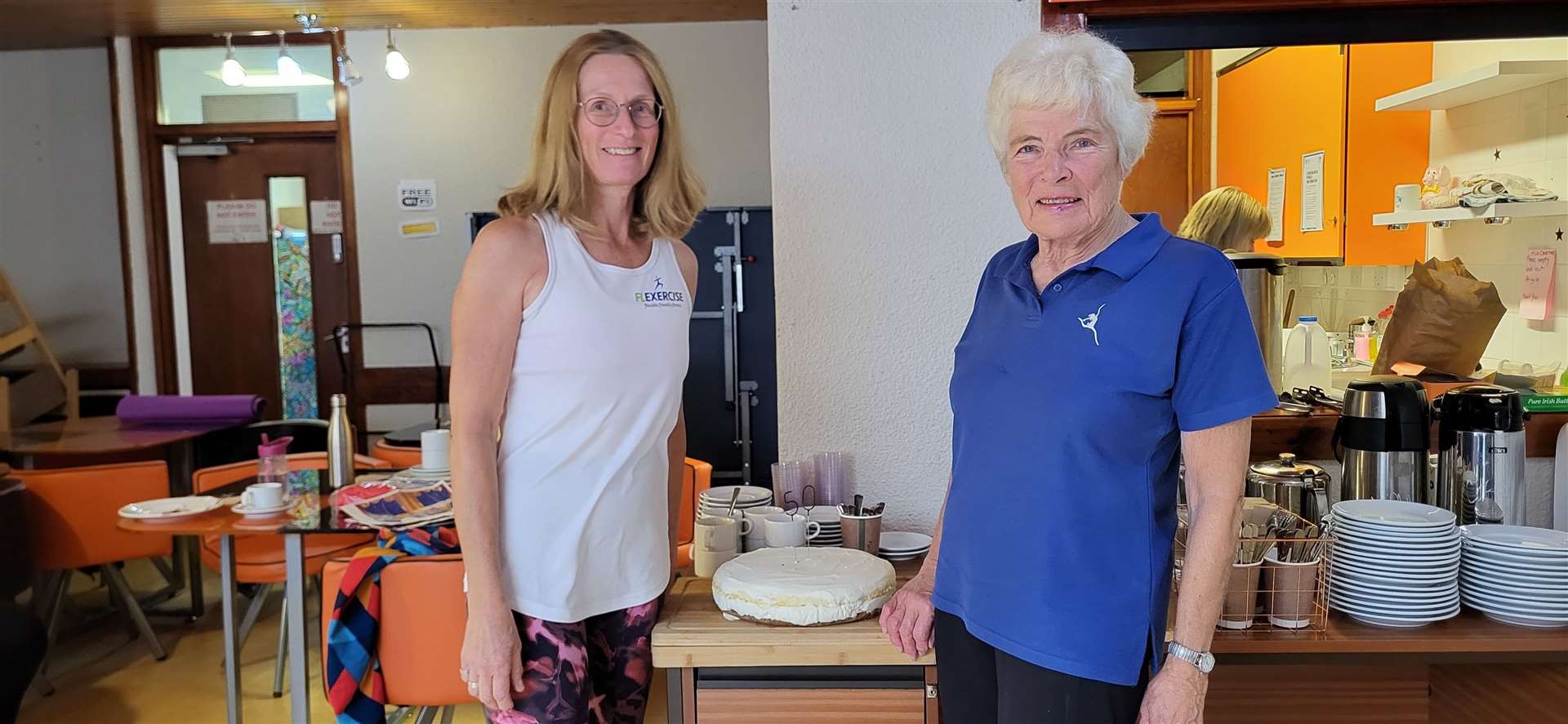 Jenny Bichan and her mum Pam Waston... plus cake!