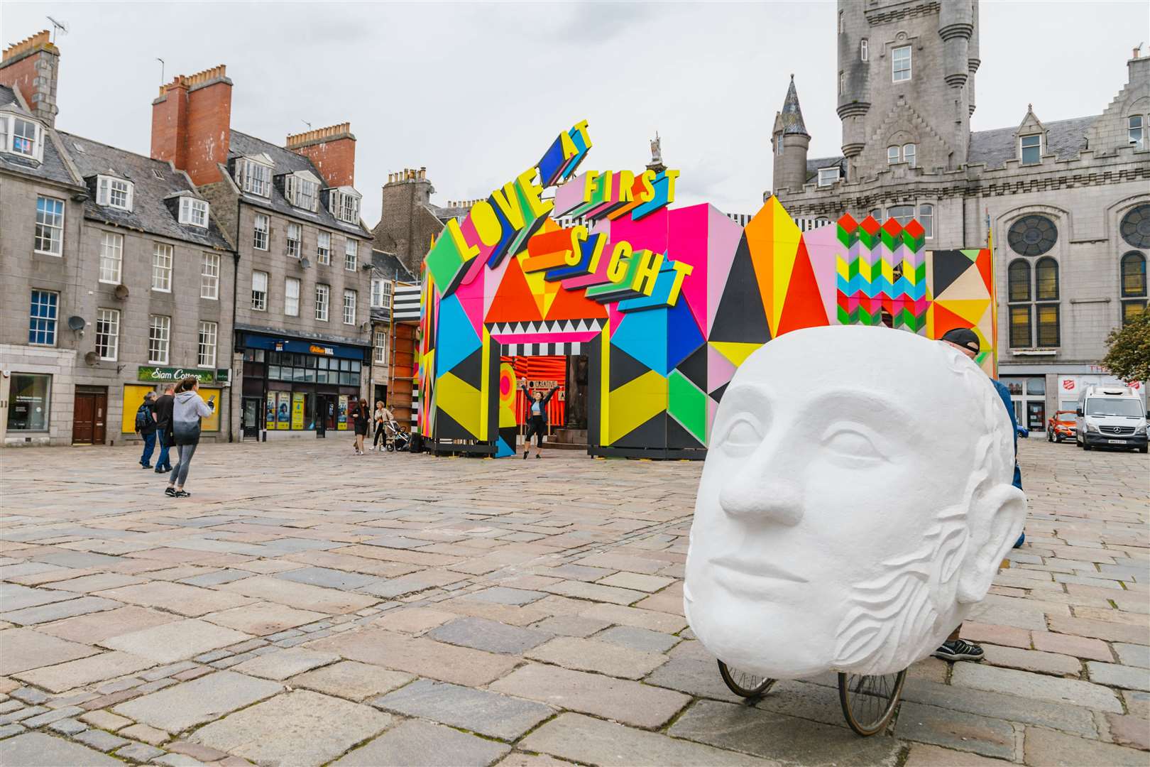 The ‘Love at First Sight’ exhibition by Morag Myerscough at the Look Again Festival in 2019.