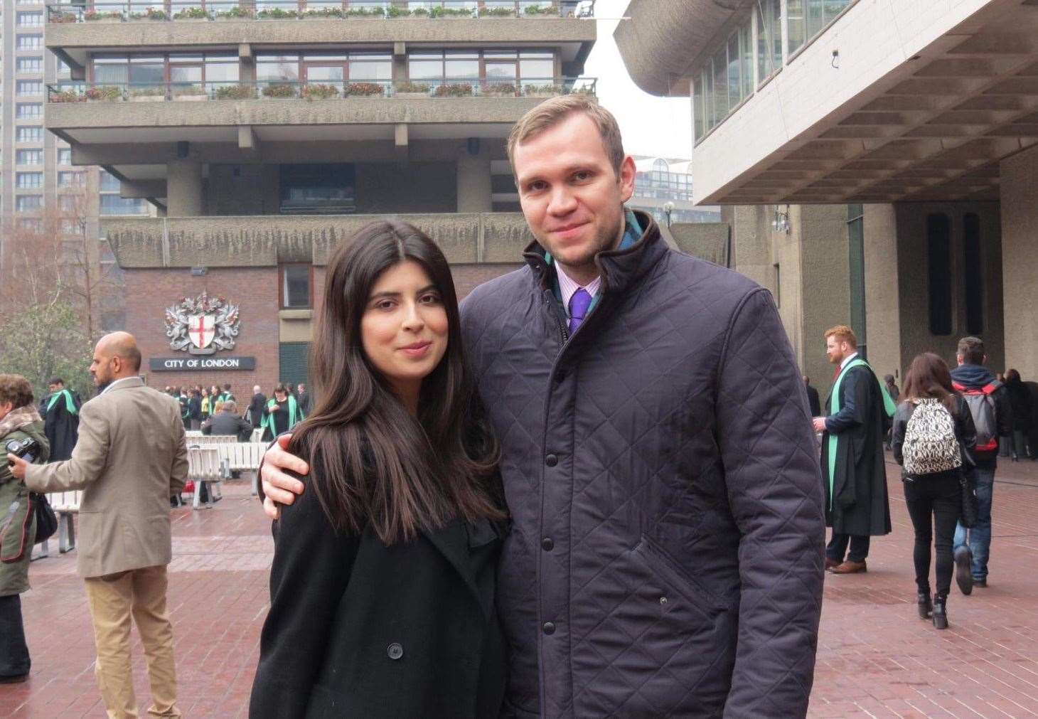 Matthew Hedges, pictured with his wife Daniela Tejada, was jailed for life in the UAE on a spying charge but pardoned by president Sheikh Khalifa bin Zayed Al Nahyan days later (Family Handout/PA)