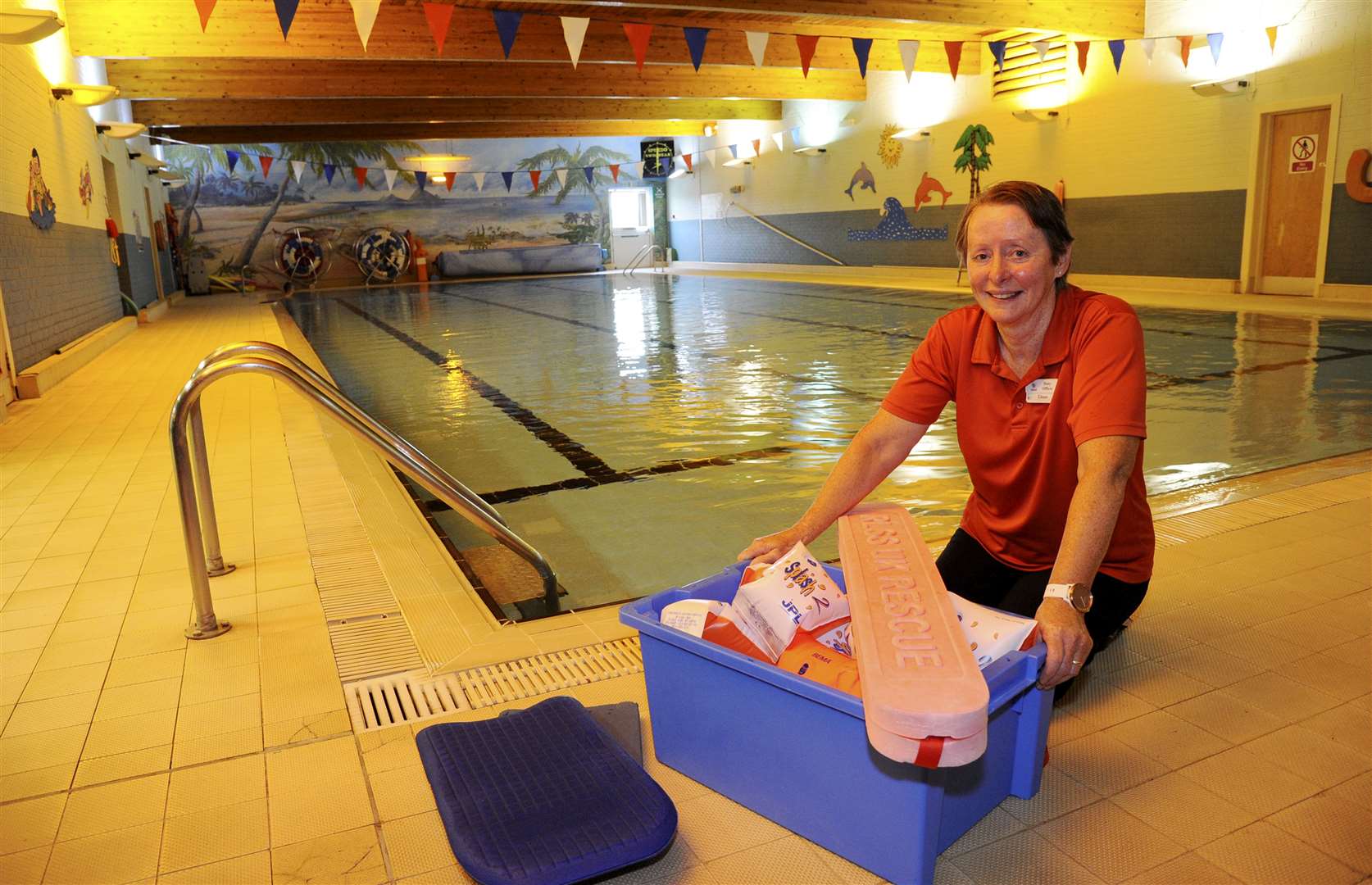 Elaine Riddell leisure supervisor at Lossiemouth swimming pool.