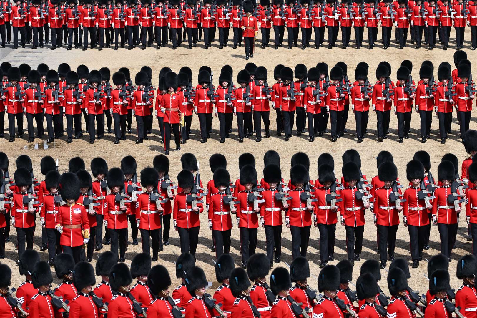Members of the Household division during the Trooping the Colour ceremony (Jeff J Mitchell/PA)