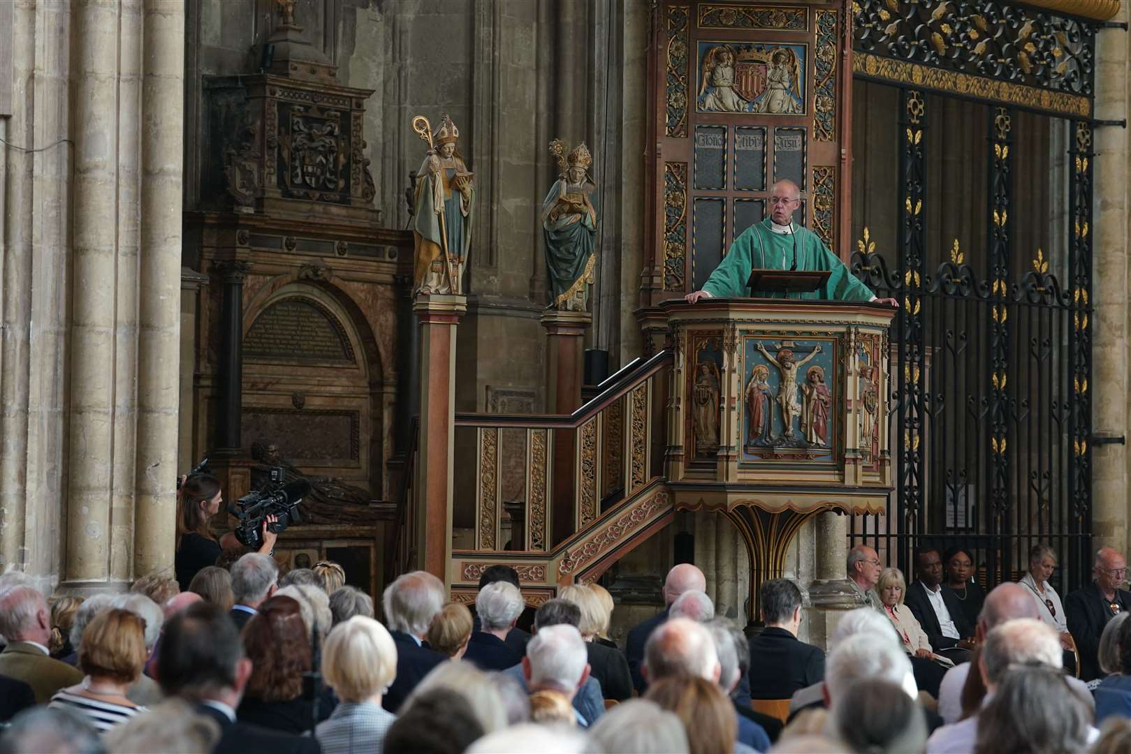 The Archbishop of Canterbury at a special service at Canterbury Cathedral (Gareth Fuller/PA)