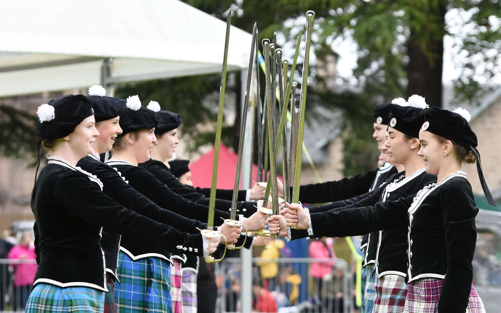 The Dunvegan Dance Academy from Vancouver, Canada...Forres Highland Games 2019...Picture: Becky Saunderson. Image No.044383.