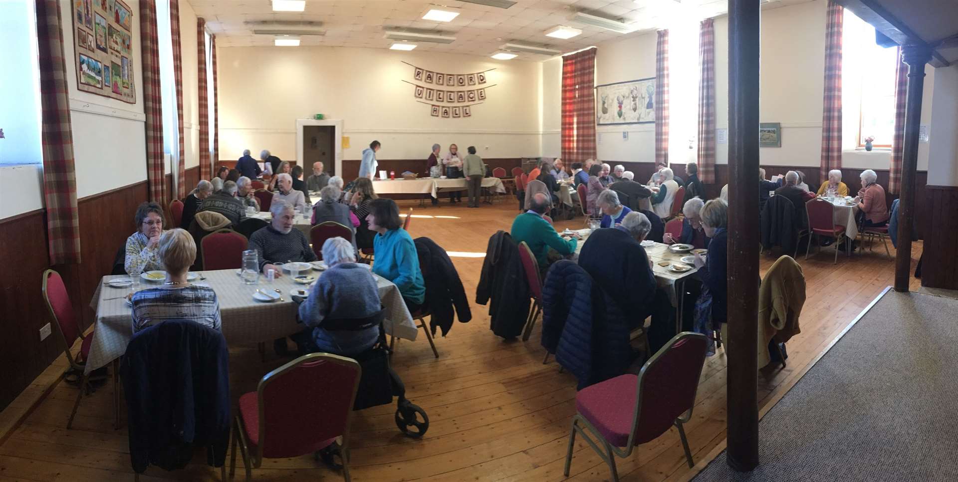 Rafford Village Hall is offering a warm welcome and lunch to its community every Thursday until the end of March.