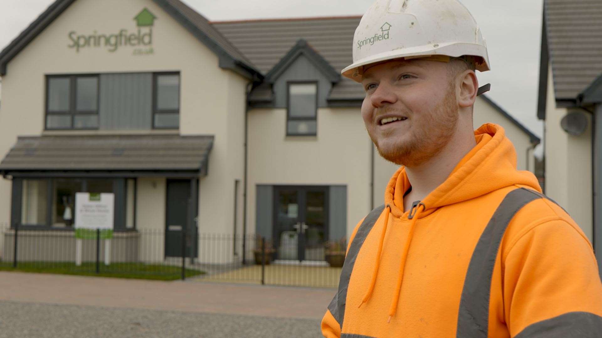 Andrew Carr is working at the South Glassgreen development in Elgin.