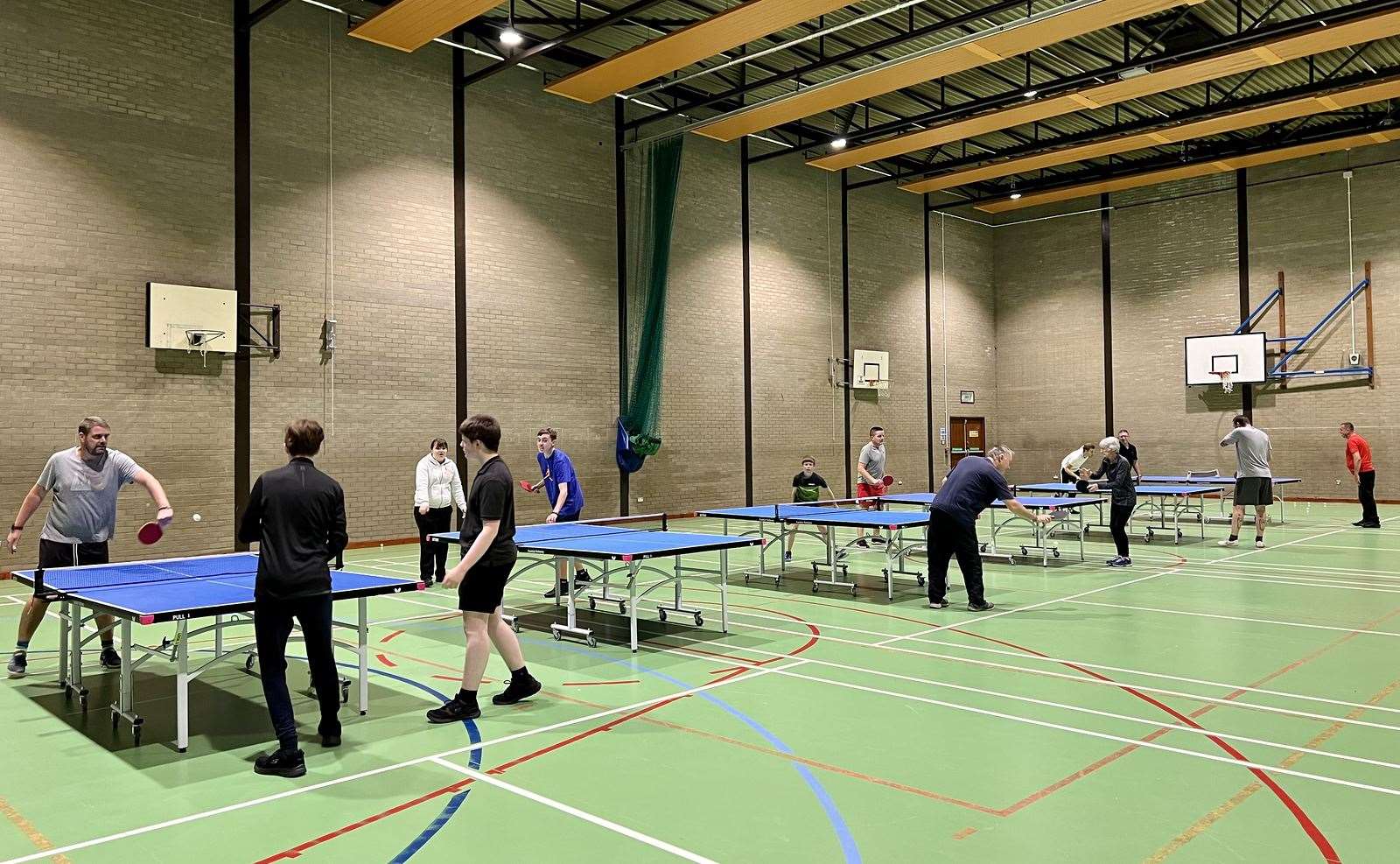 Sessions are becoming more popular at Moray Table Tennis Club.