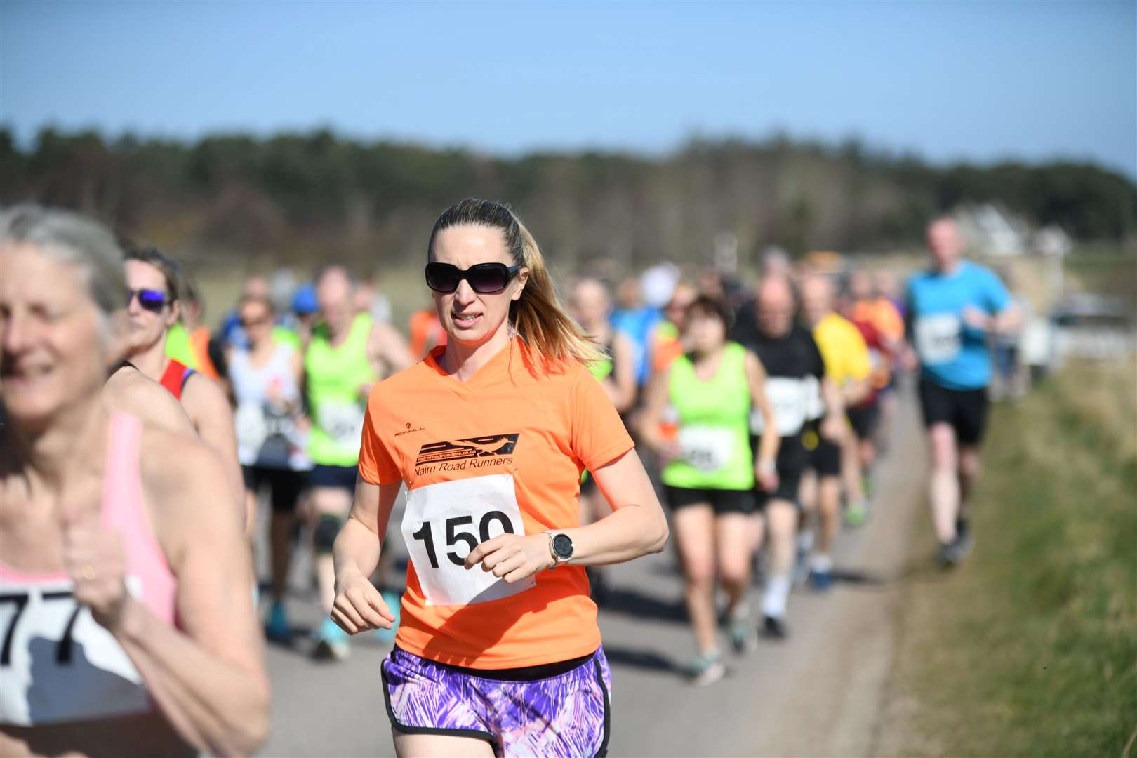 Lisa Smolak (Nairn Road Runners) makes good progress. Picture: Becky Saunderson..