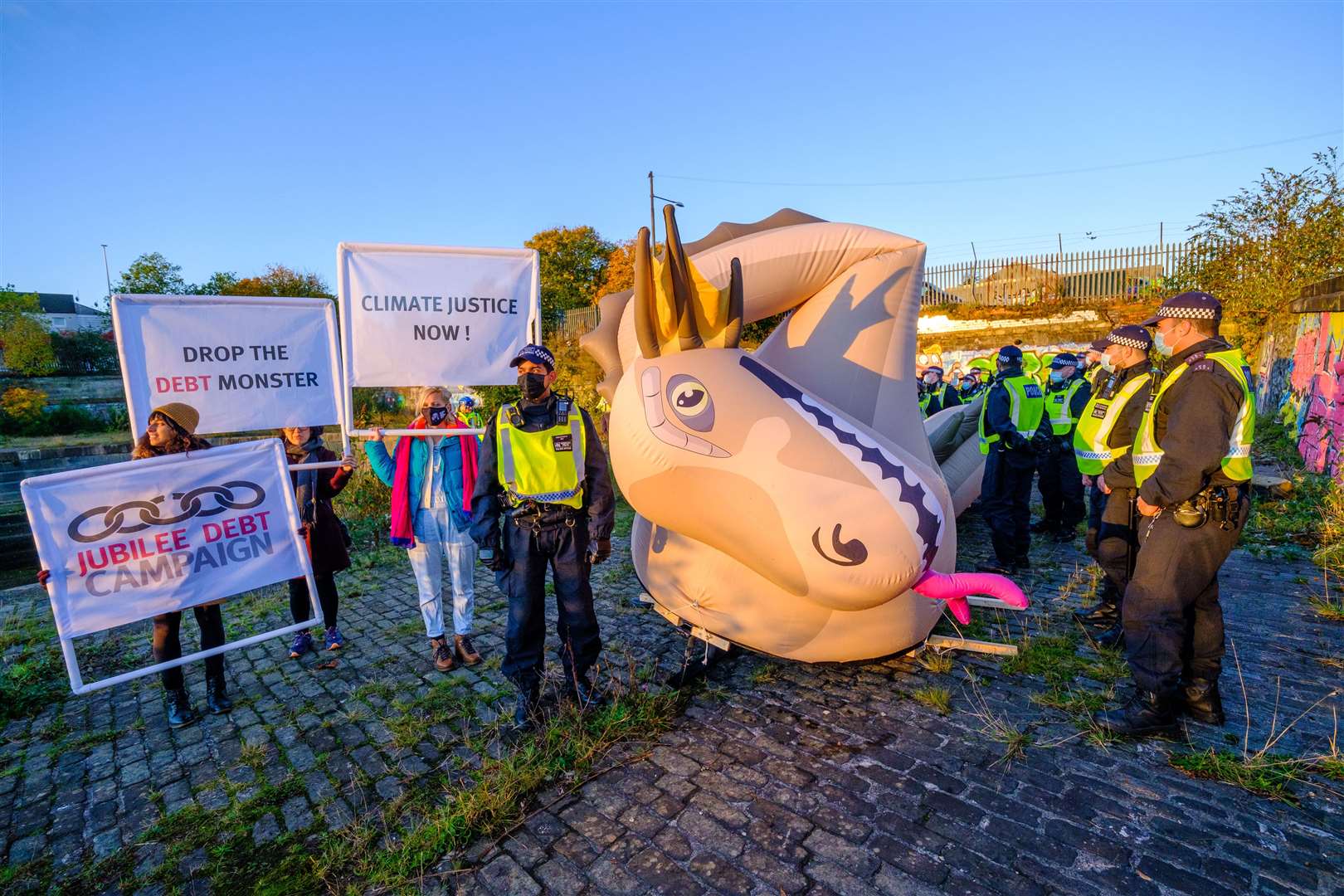 The Jubilee Debt Campaign had planned to launch its ‘Loch Ness Debt Monster’ to call for lower income countries to receive funding for tackling climate change as grants, rather than loans which would add to their debt piles (Jess Hurd/PA)