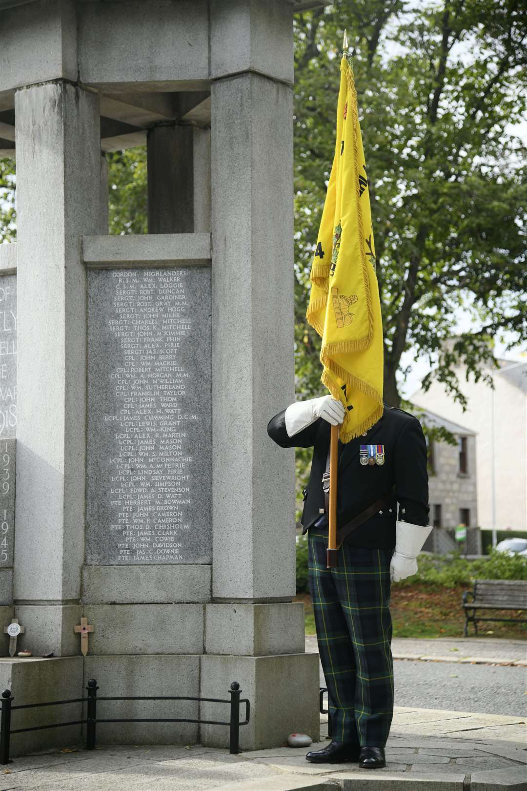 Beth's photo of an unknown soldier in Huntly.