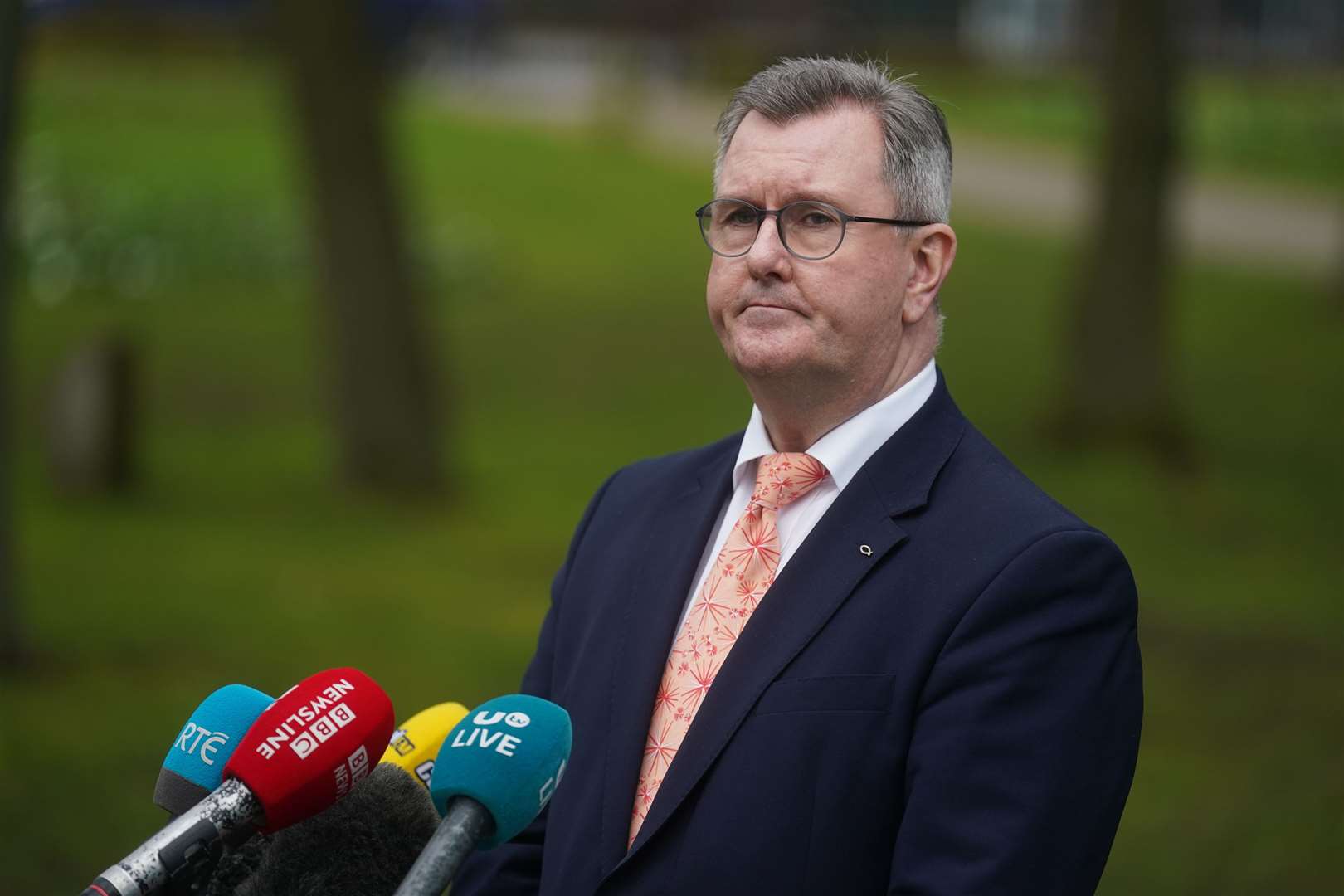 DUP leader Sir Jeffrey Donaldson has made clear his party will not return to powersharing until major changes are made to the Northern Ireland Protocol (Brian Lawless/PA)