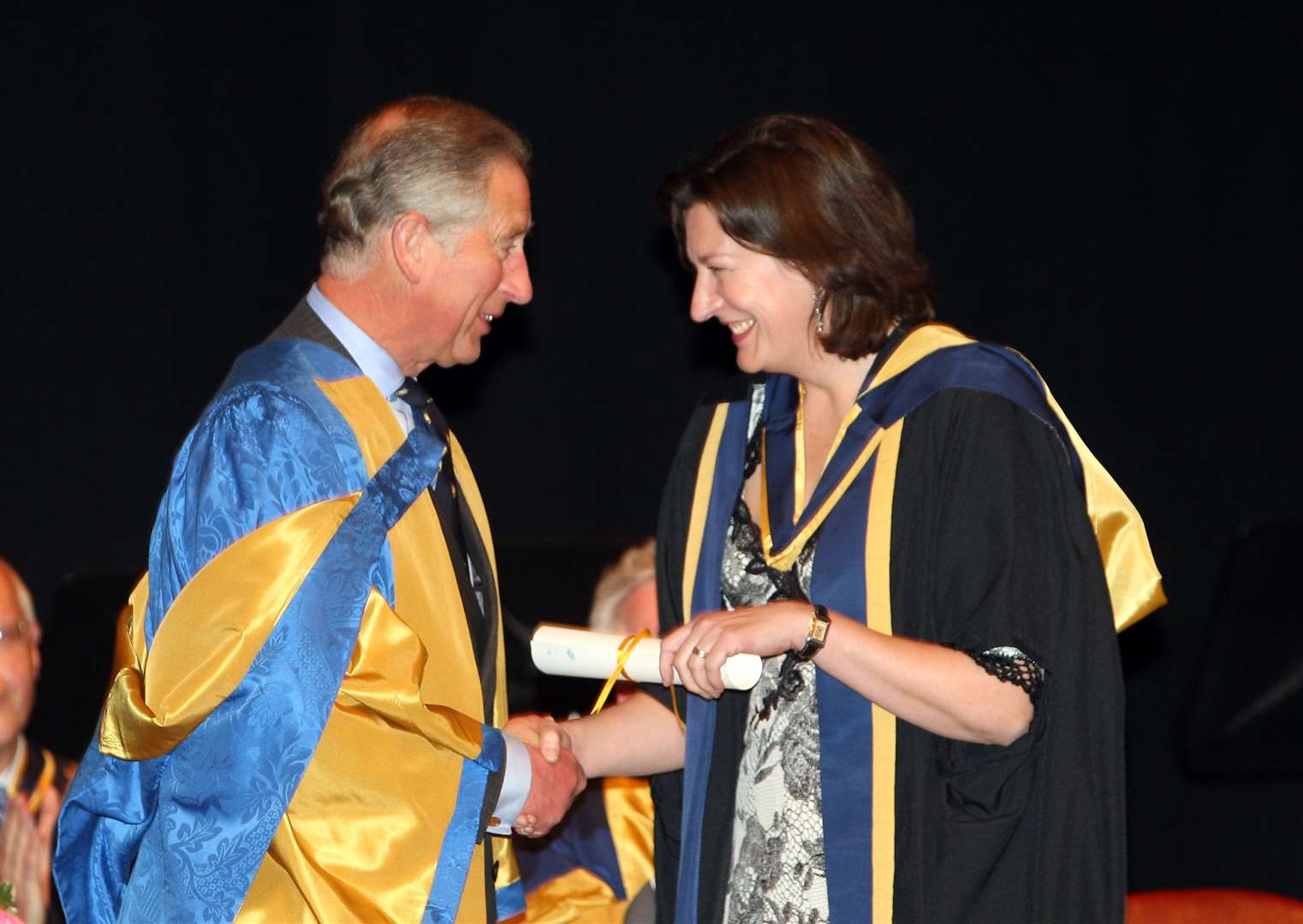 The King conferred Fellowship of the Royal College of Music on Sarah Connolly (Anthony Devlin/PA)