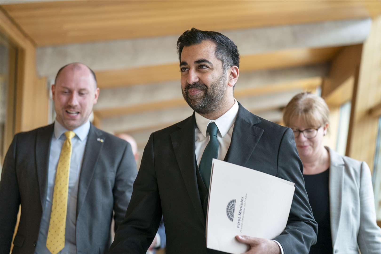 Humza Yousaf has been elected Scotland’s new First Minister (Jane Barlow/PA)