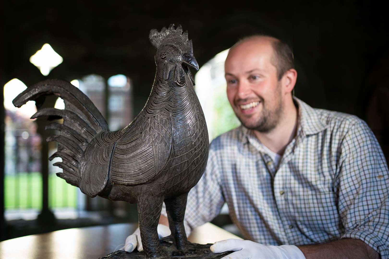 The return of the bronze cockerel has been described as a ‘historic moment’ (Joe Giddens/PA)