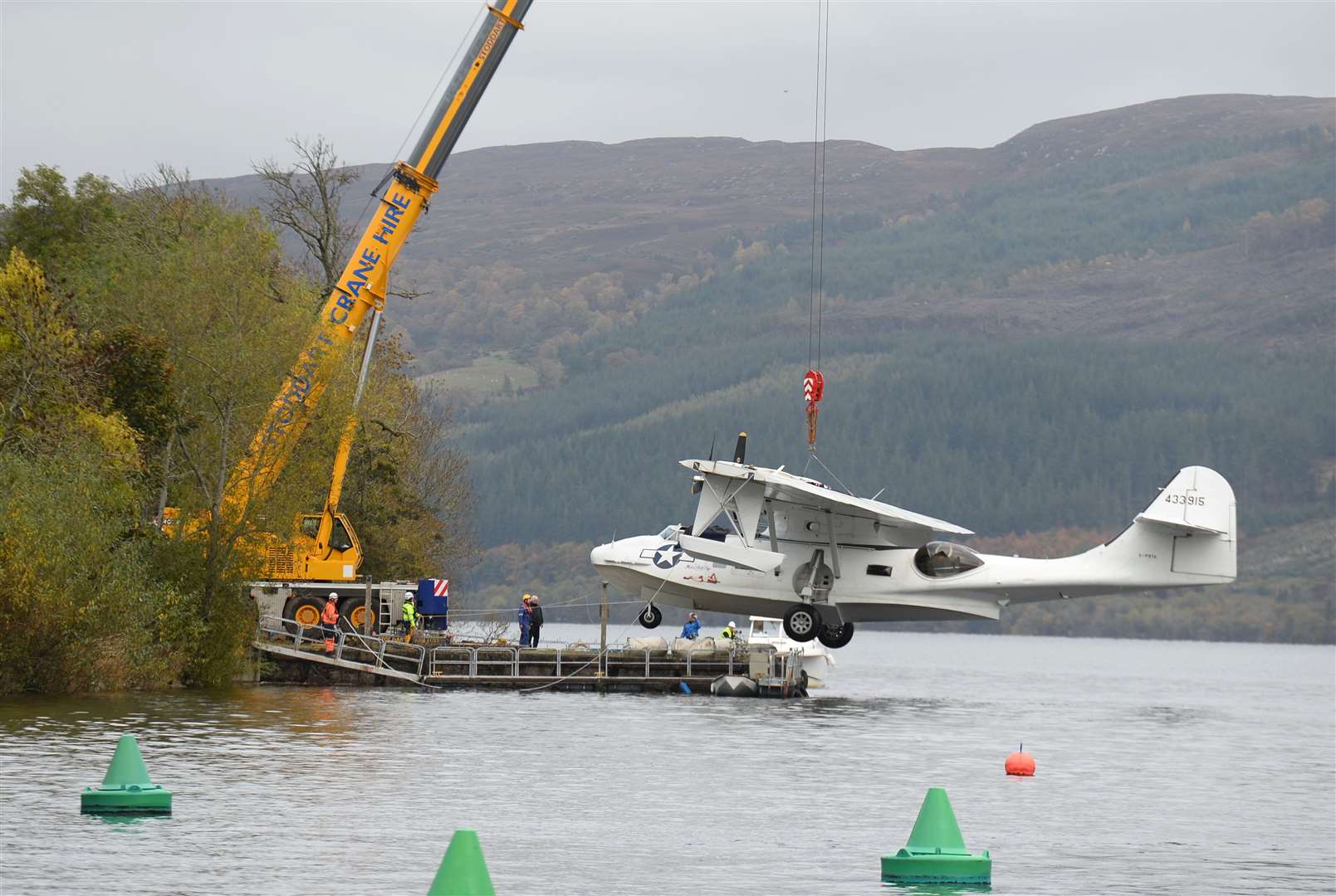 The aptly-named Miss Pick Me Up lifted out of water at Temple Pier Loch Ness. Picture: Gary Anthony.