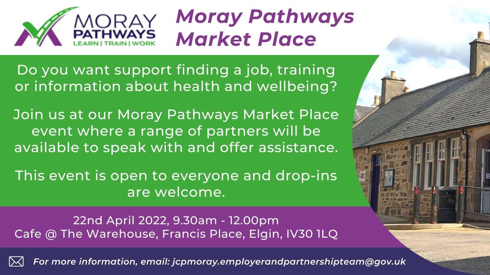 The partner agencies attending the forthcoming Moray Pathways Marketplace open day have been confirmed.